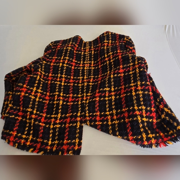 A New Day Jacket XXL Plaid Tweed Collarless Frilly 3/4 Sleeve Open Blazer Top - Picture 3 of 11